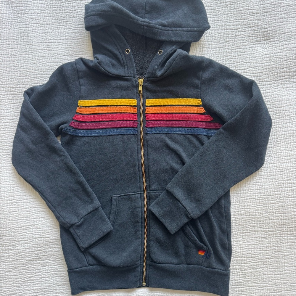 Aviator Nation Kids' Hoodie with Multicolor Stripes
